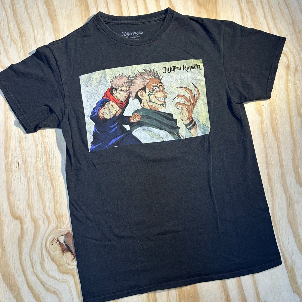 Jujutsu Kaisen Mens Small Black Yuji Itadori Sukuna Graphic T-Shirt Crunchyroll